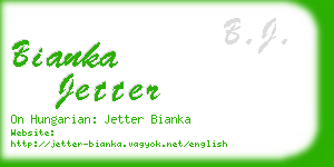 bianka jetter business card